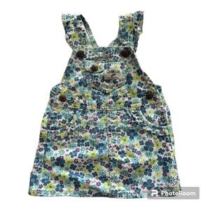 Vintage Y2K Oshkosh overall floral dress